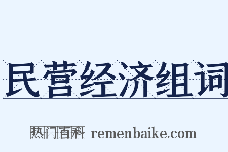 民营经济组词是什么意思的图片